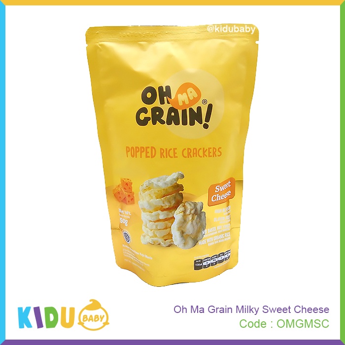 Oh Ma Grain Seaweed Snack Makanan Ringan Cemilan Beras Putih Organik Kidu Baby