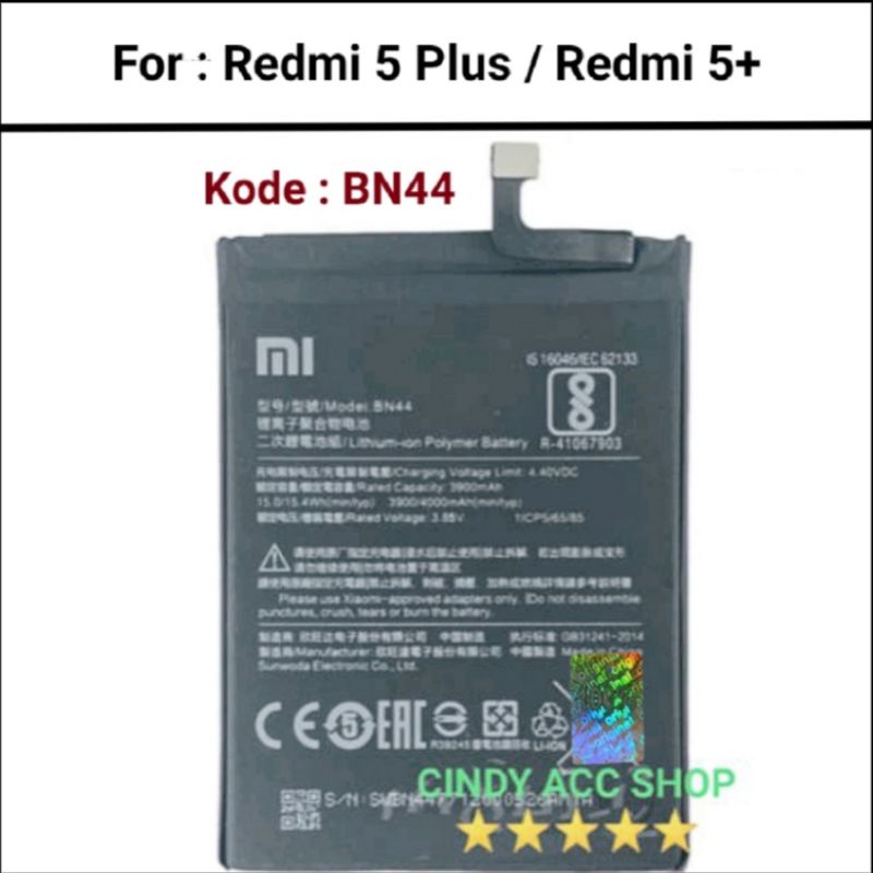 Baterai Original Xiaomi Redmi 5 Plus BN44 Original Battery Batre Redmi 5 Plus