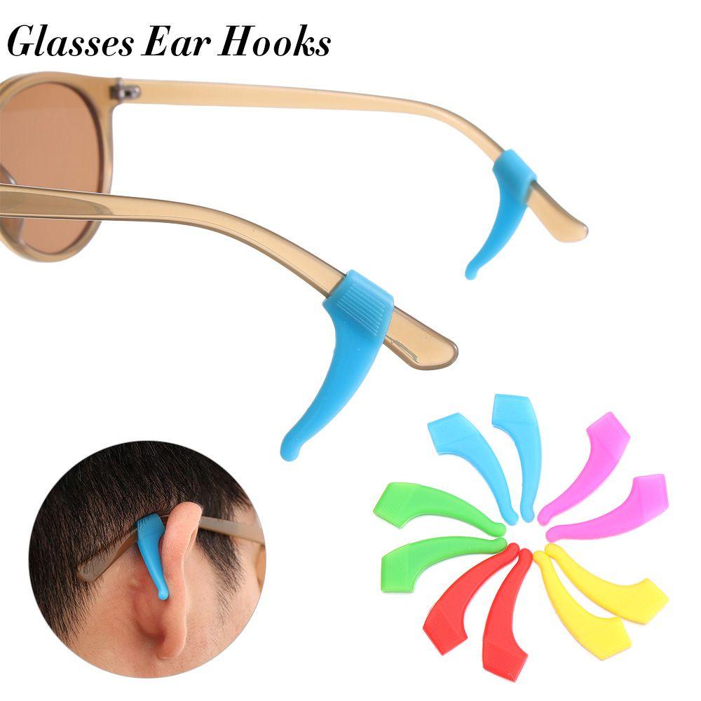 R-flower 5pasang Kait Telinga Kacamata Cengkal Kacamata Eyewear Hook Grips Eyeglasses Silikon Lembut Ear Hook