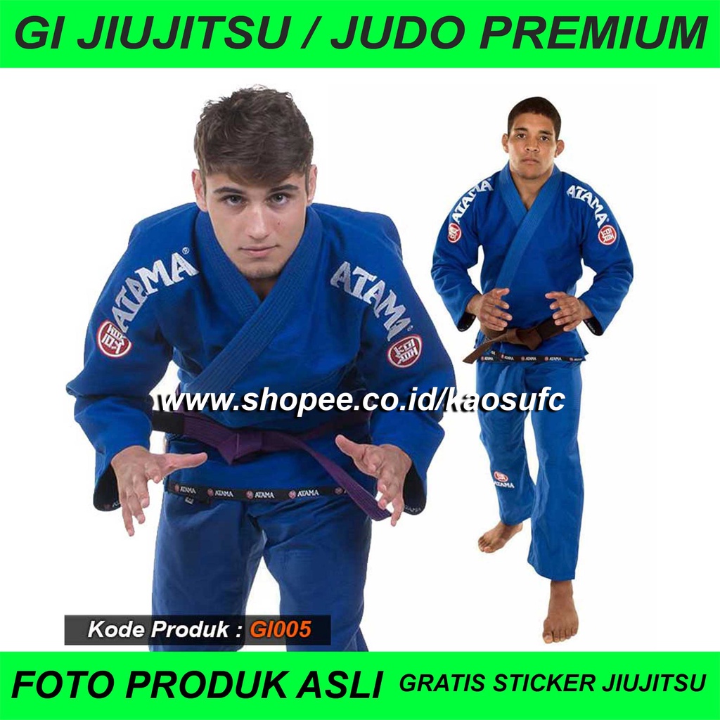 GI JIUJITSU ATAMA BIRU IMPORT , GI BJJ ATAMA , GI BRAZILIAN JIUJITSU , GI JIUJITSU PREMIUM , GI BELA