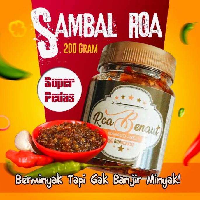 

;&;&;&;&] Sambal Roa Asap Manado Tanpa MSG - Sambel Ikan Roa Pedas 200 gram