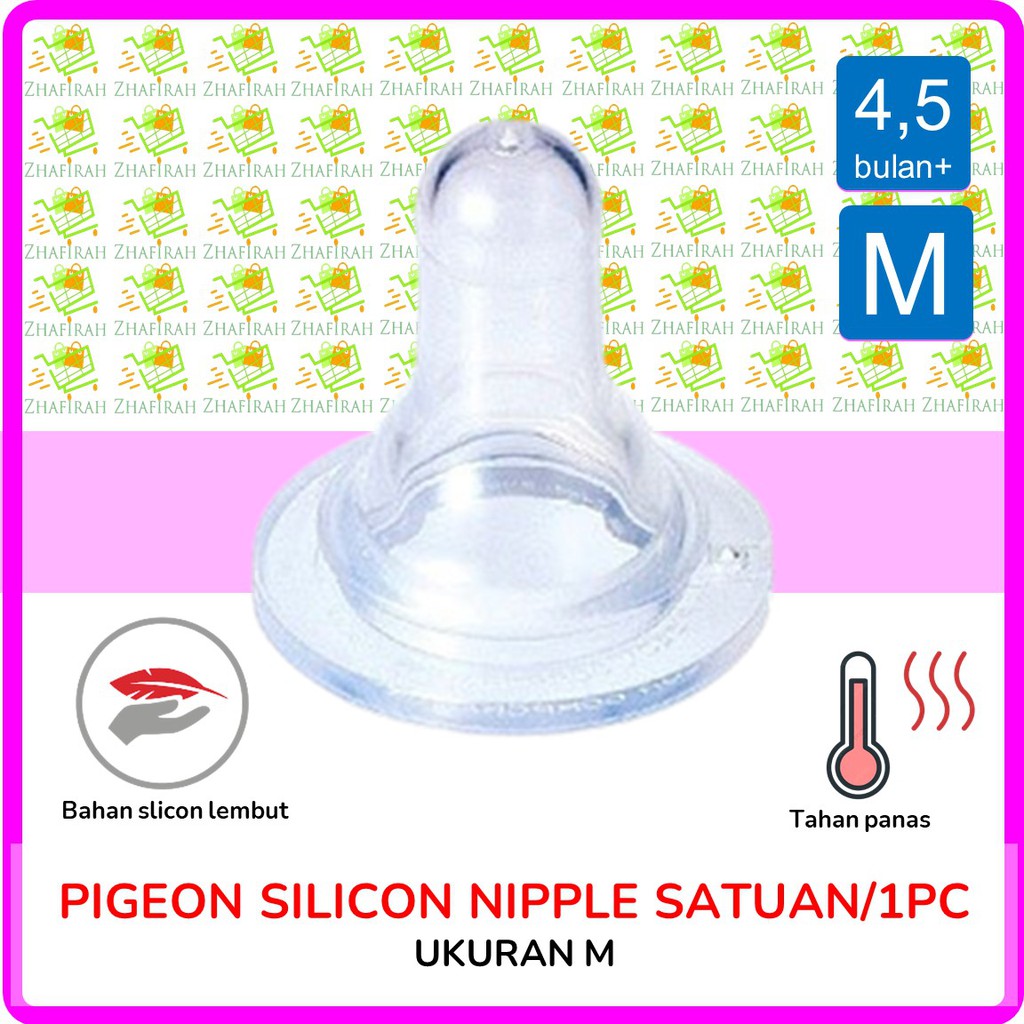 [TERLARIS] Pigeon Silicon Nipple Standard ukuran S M L Dot Bayi Pigeon Silicon Standard ukuran S M L-2