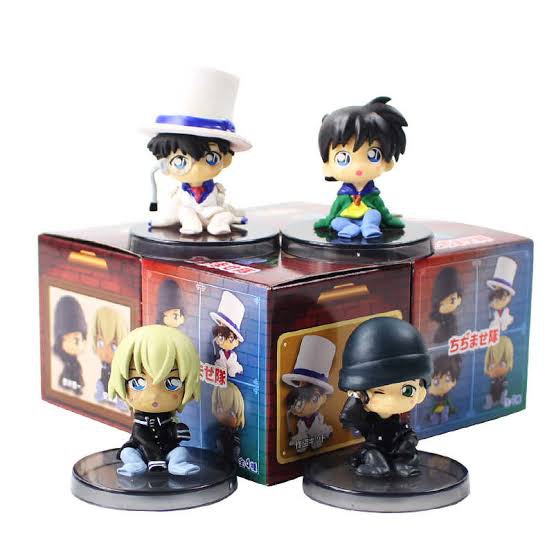 Action Figure Chibi Conan Edogawa Amuro Akai Kaito Kid Detectiv