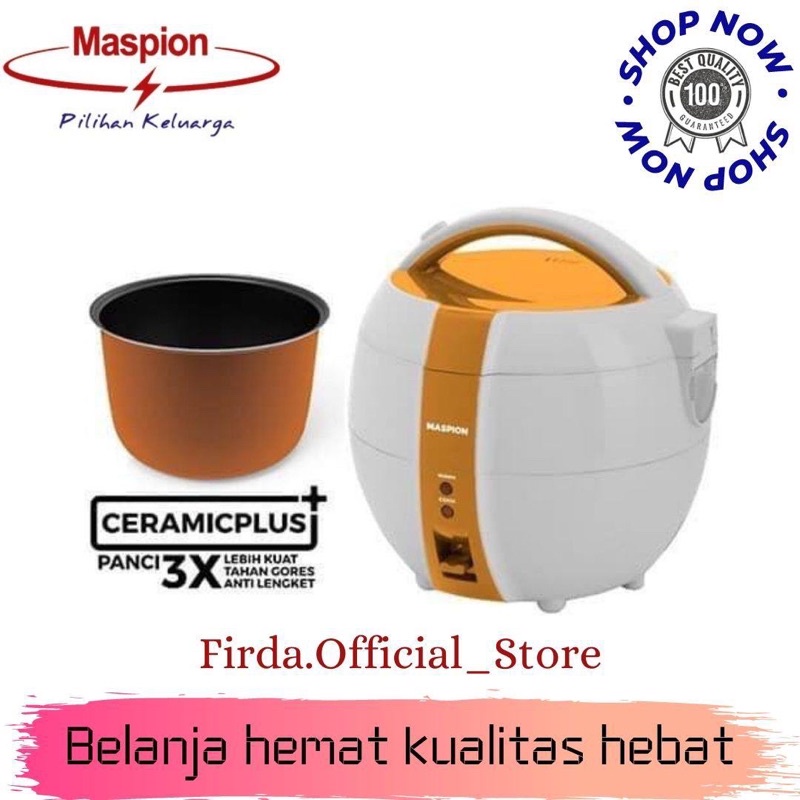 MASPION Rice Cooker 1,2 Liter - MRJ-1239 DIJAMIN 100% ORI