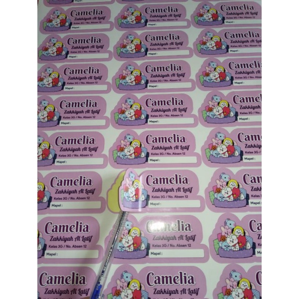 

stiker pelajaran cutting custom