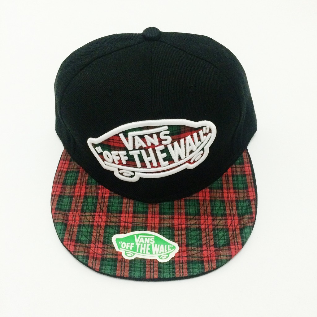 Topi Snapback Vans Off The Wall Hitam Merah import murah