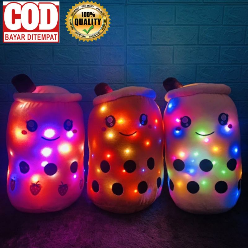 Boneka Boba Gentong Jumbo LED Menyala Berkualitas