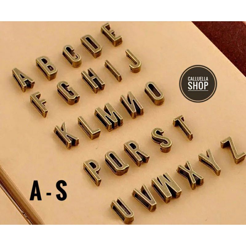 CHARM HURUF SLOP A-S BRONZE | BAHAN GELANG DIY CRAFT KERAJINAN KALUNG GELANG BROS