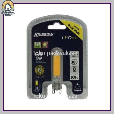Krisbow Bohlam Lampu Led G9 3w 300lm - Warm White