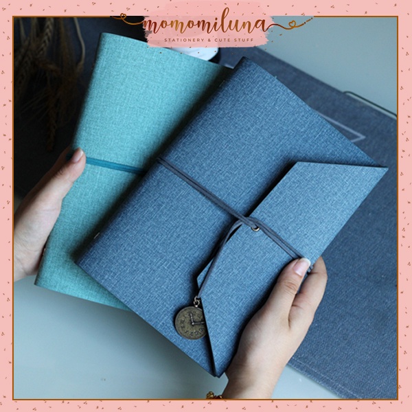 

cover binder A5 termasuk isi 80 lembar retro time vintage model lipat ikat tali diy scrapbook jurnal MK1301