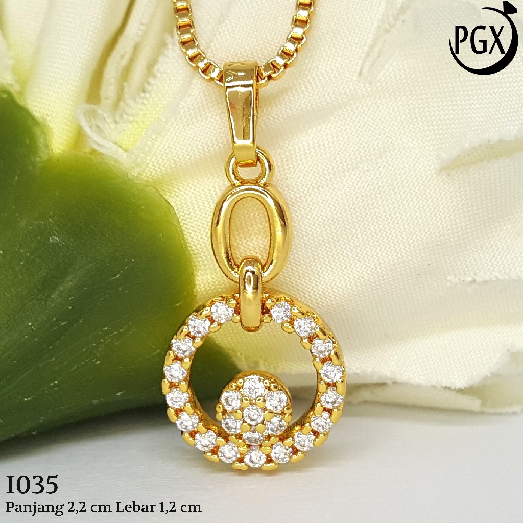 PGX Liontin Kalung Xuping Wanita Aksesoris Fashion Perhiasan Lapis Emas  - I035