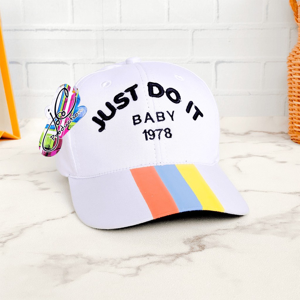 Topi Baseball Anak Just Do It / Topi Just Do It Ring Besi Laki Perempuan Usia 1-8 Tahun