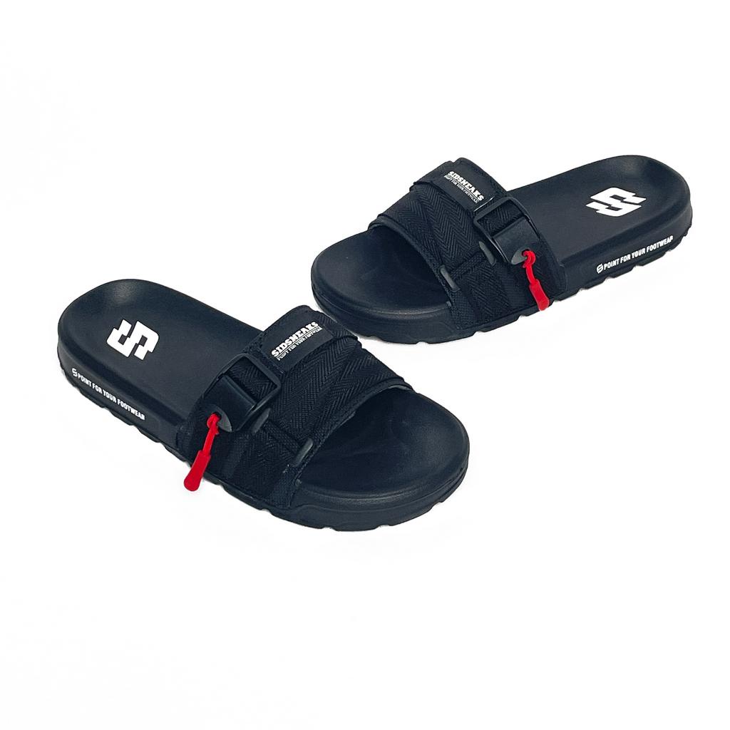 SIDSNEAKS - Sandal Slide Pria Sidslide Black