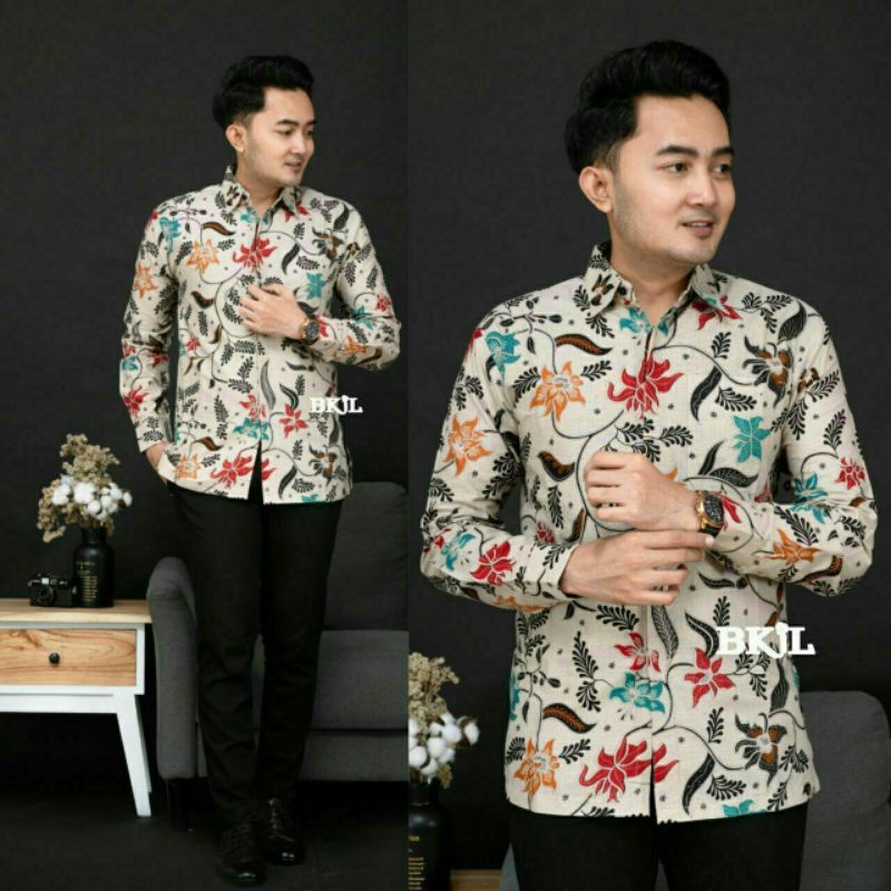 Kemeja batik pria PPBTK07 WSA04 lengan panjang /kemejapria/kemejabatik/batikpria/batikmodern