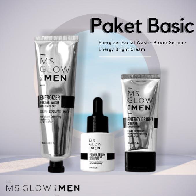Paket MS Glow Men Basic Gratis Pouch Murah