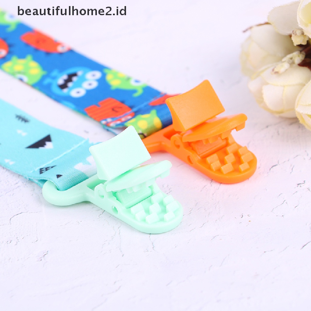 (Beautifulhome2.Id) Klip Rantai Holder Dot Empeng Bayi Motif Print Kartun