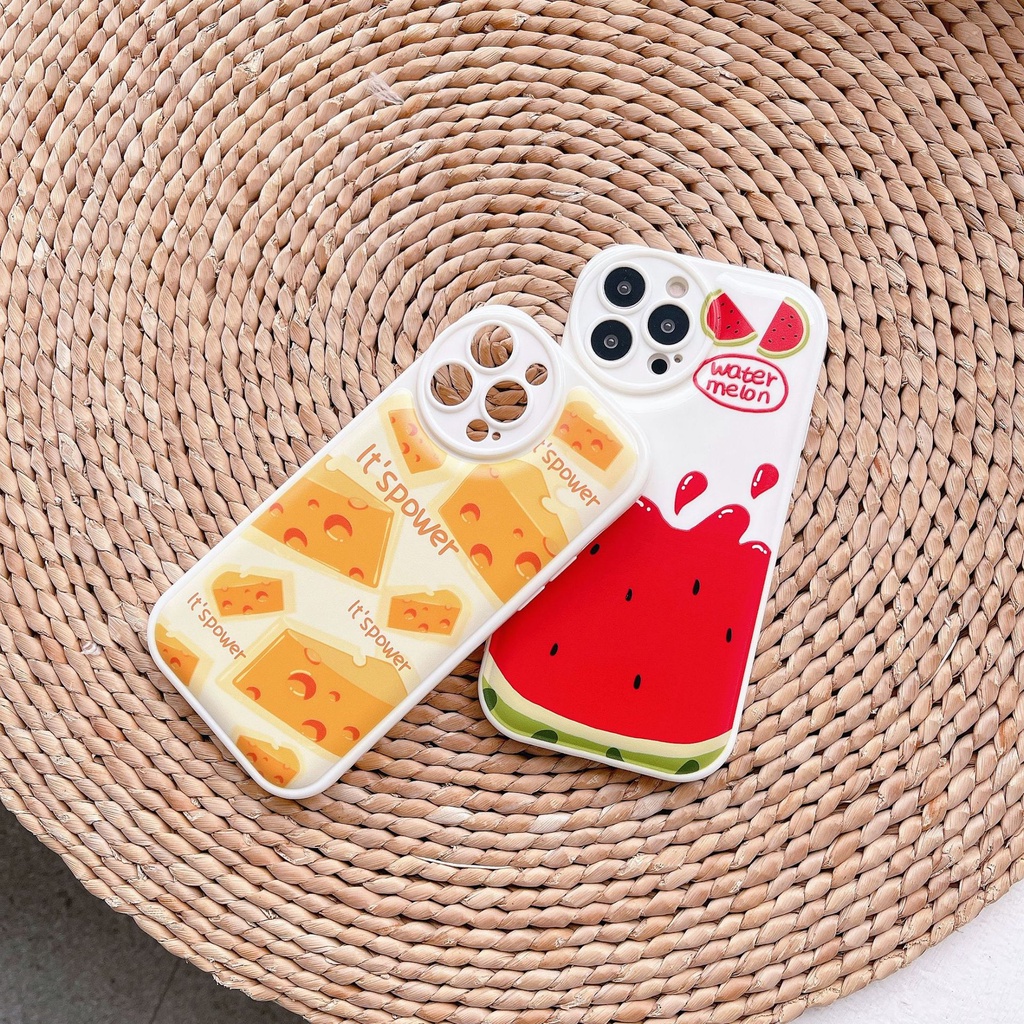 Soft Case iPhone Fruit Cute Silikon iPhone Softcase Pelindung Lensa Kamera Casing Buah iPhone