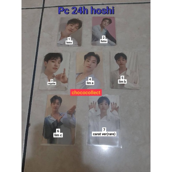 Pc photocard 24h hoshi seventeen carat ver lim c lim b lim a regular