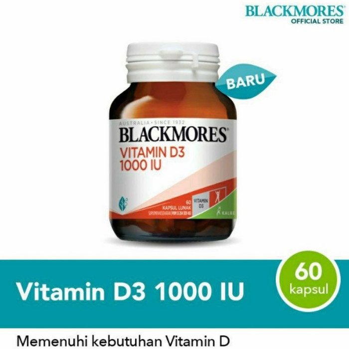 Cintramelin Blackmores D3 1000 Iu 60 Kalbe / Vitamin D 3 1000Iu Tulang Gigi / Imun