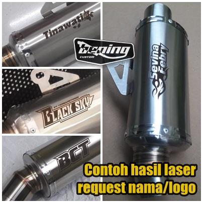 Knalpot Oval pendek 20cm Inlet 38/50mm, Beat, Vario, Scoopy, Nmax, Aerox, PCX, Jupiter, Vega, Supra, dll-3