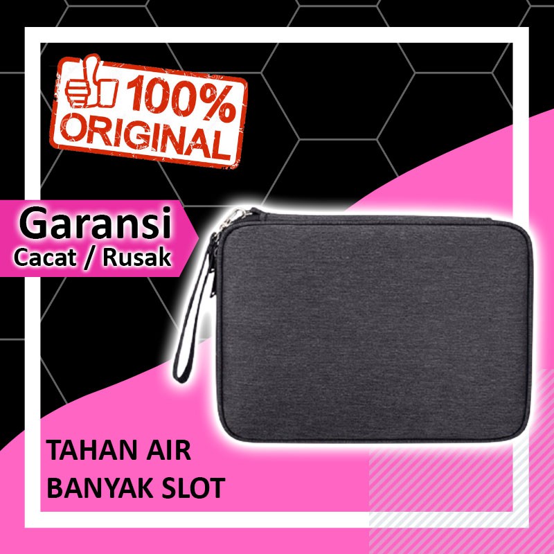 TRAVEL ORGANIZER ORGANISER BAG CABLE COSMETIK POUCH KOSMETIK WALLET ZIPLOCK USB ANTI AIR GADGET D06