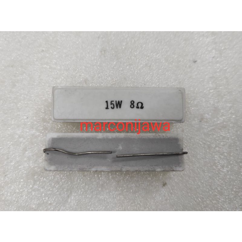 resistor 15W 8 ohm putih asli
