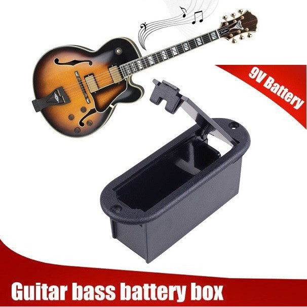 Tempat Battery Box Case Holder 9V Battery Holder Elektrik Gitar Bass 9v Pickup Rumah Cas Baterai 9 V