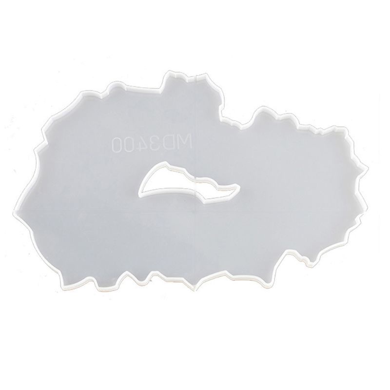 SIY  Irregular Big Plate Resin Mold Oversized Fruit Disc Tray Resin Mold Transparent Flexible Silicone Molds Art Crafts Tools