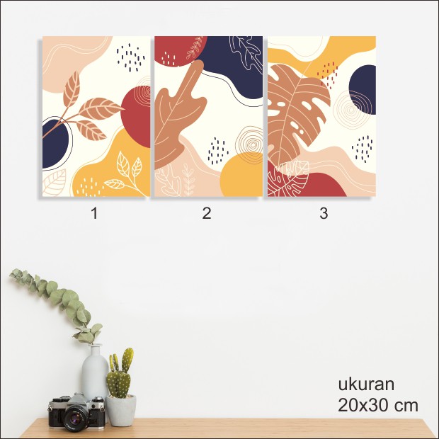 IDE 382- Hiasan dinding poster kayu abstrak hand drawn 3 1