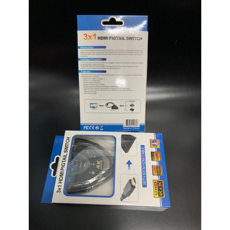 Hdmi Switch 4k 3 port / HDMI switch 3 port / kabel HDMI cabang 3 4k