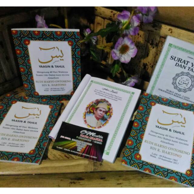 Buku yasin softcover + cover laminasi glosy