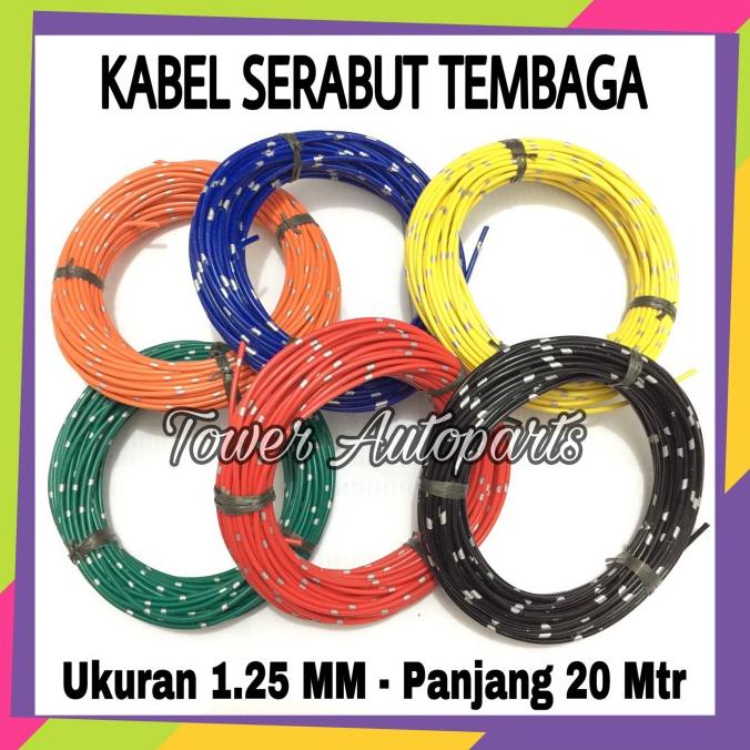 SALE Kabel Bintik Jepang 1.25 MM / Kabel Body Astra Mobil Motor 1.25 MM TERMURAH