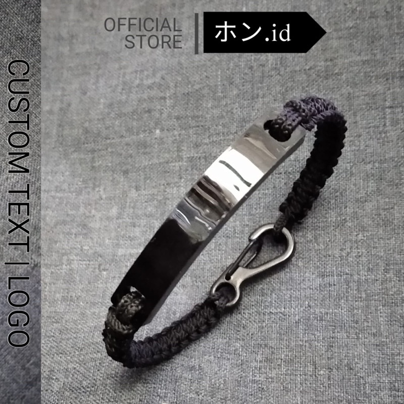 Gelang Cowo / Gelang Pria / Gelang akrilik nama / Tali Paracord Gimbal