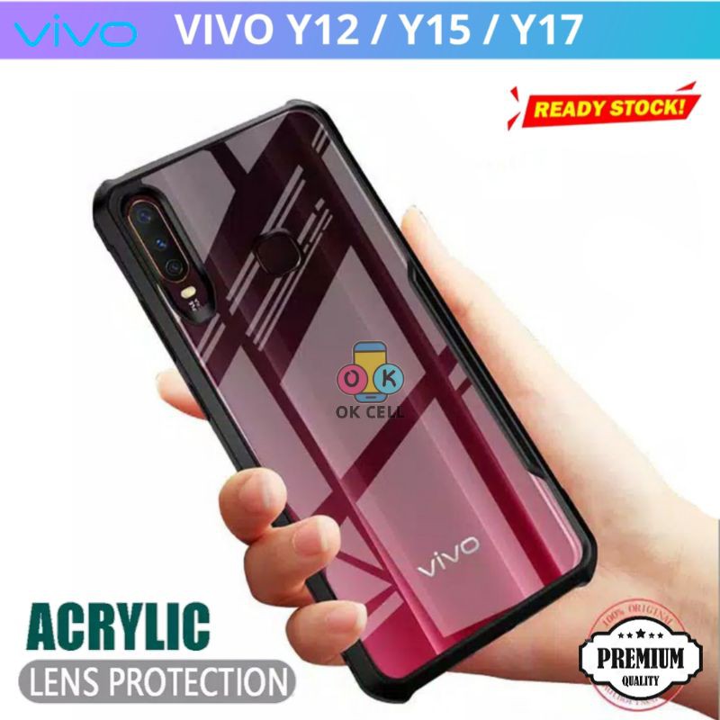 Case Vivo Y12 Y15 Y17 Softcase Hardcase Shield Luxury Clear Transparan Bening Premium