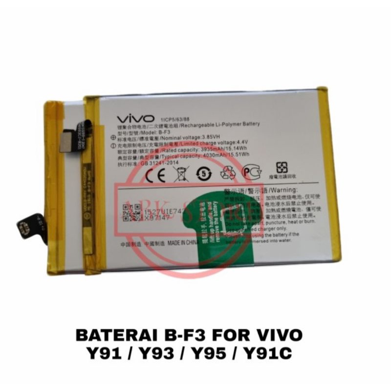 BATTERY BATRE BATRAI BATERAI VIVO Y91C / Y91 / Y93 / Y95 B-F3 BATT ORIGINAL