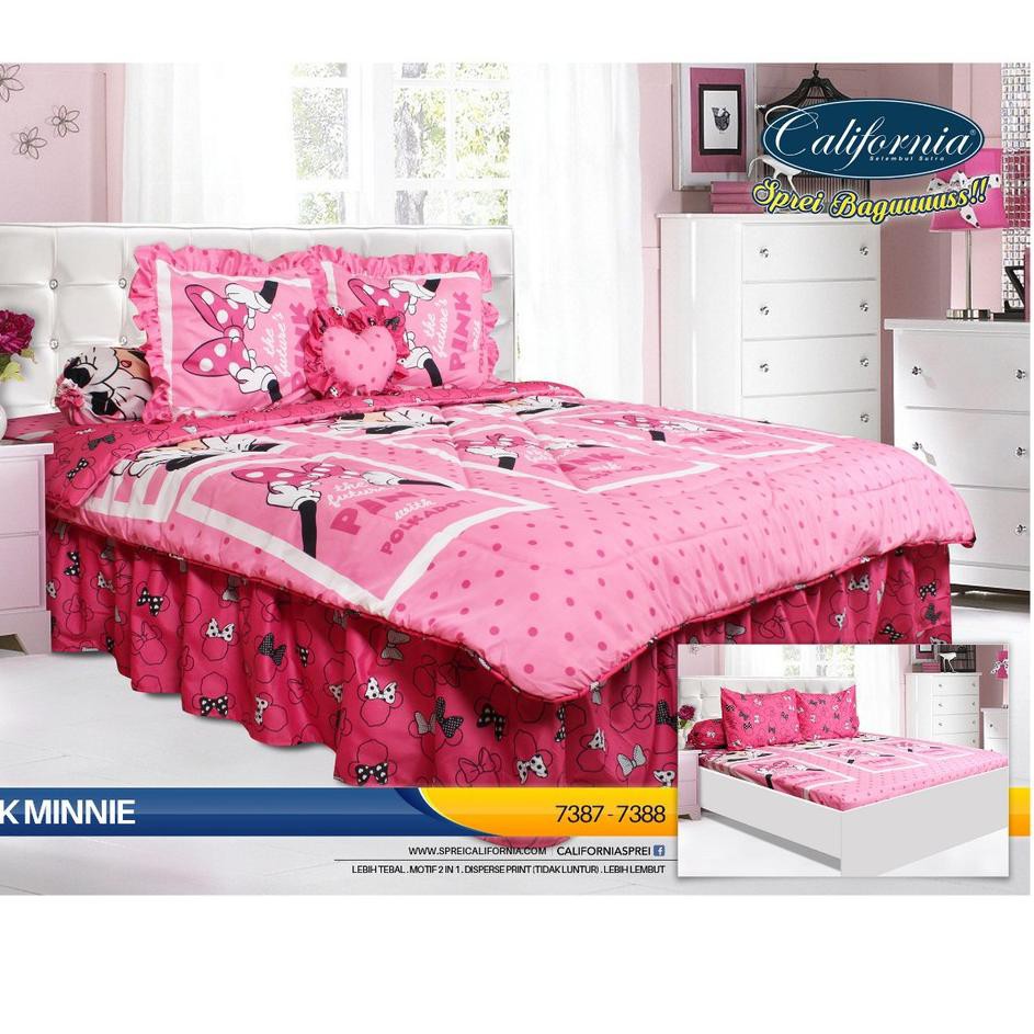 M9M ID. California - Sprei Rumbai Pink Minnie ☆  →