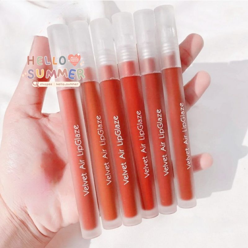 𝐌𝐀𝐓𝐓𝐄 𝐋𝐈𝐏𝐒𝐓𝐈𝐂𝐊 - Velvet AIR LIPGLAZE Lipstik Waterproof Soft Tahan Lama Hasil Akhir Matte