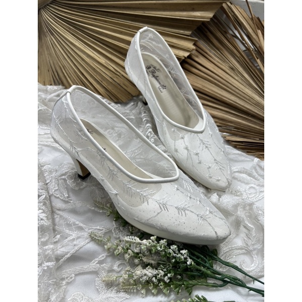sepatu wanita rafaizoutfut bilqis putih 7cm runcing