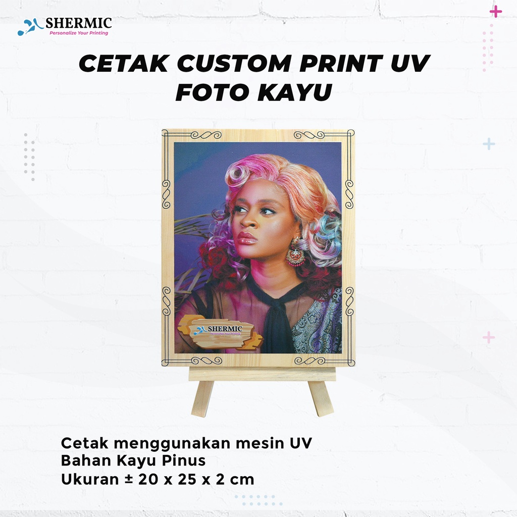 CETAK CUSTOM PRINT UV PAPAN KAYU FOTO HIASAN KADO HADIAH