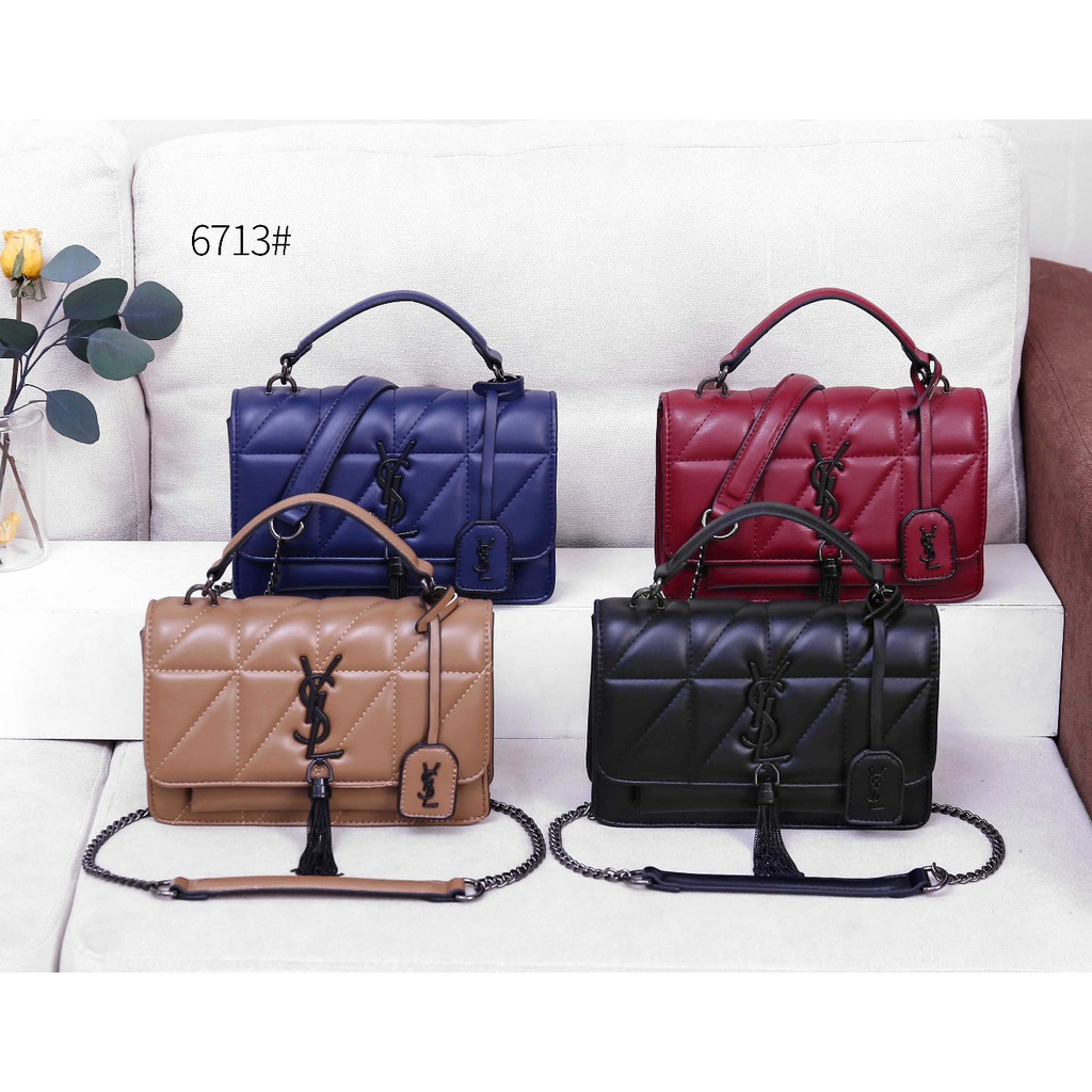 Yvest Saint Laurent Kate Tassel Chain Bag Top Handle Calfskin #6713 HERRA. TAS MURAH CANTIK