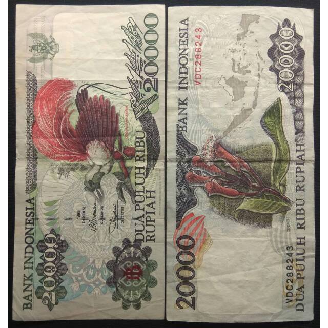 UANG KERTAS KUNO 20 RB CENDRAWASIH