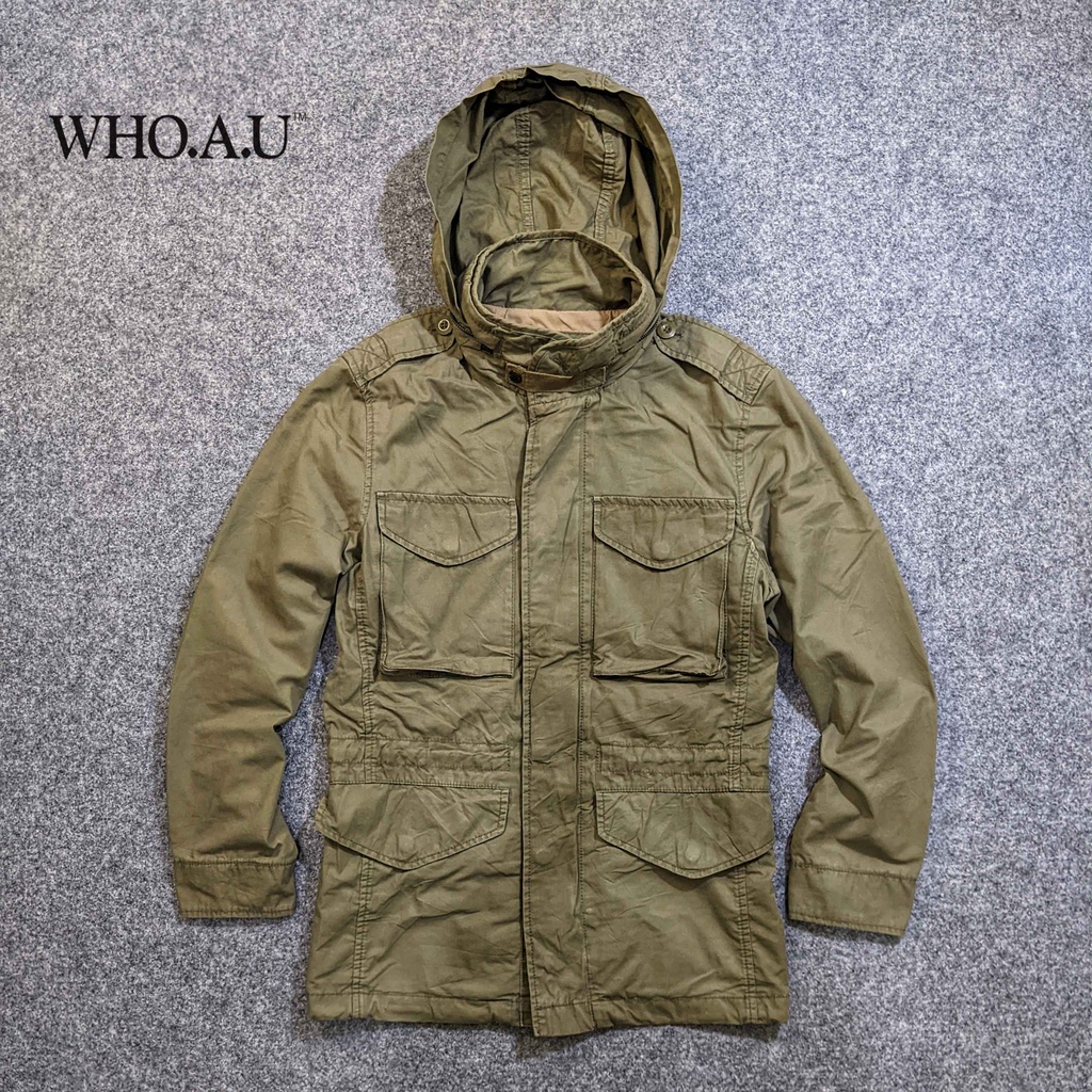 WHO AU California - Jaket Parka Army Military Pria Cowok Kasual Laki Laki Casual Second Bekas Origin