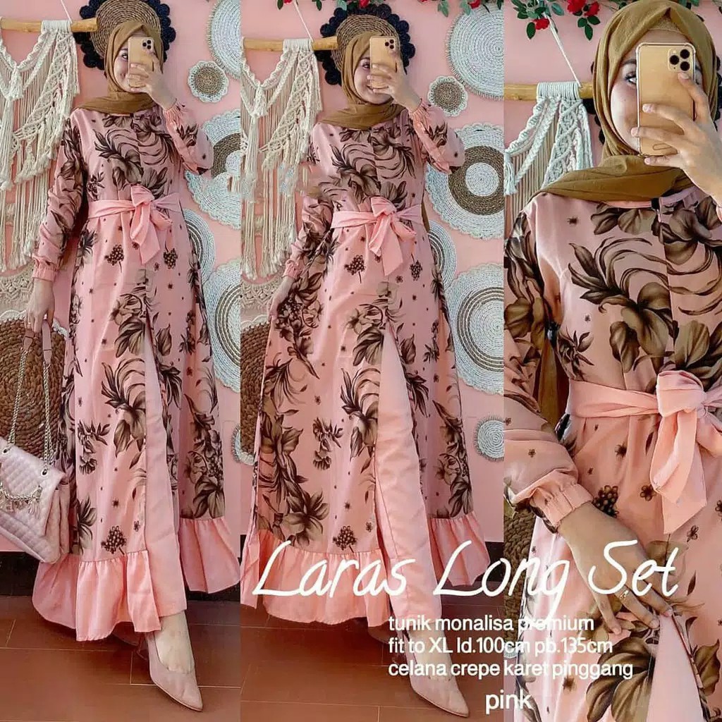 Laras Set Setelan Baju Muslim Waita 2in1 Pakaian Wanita