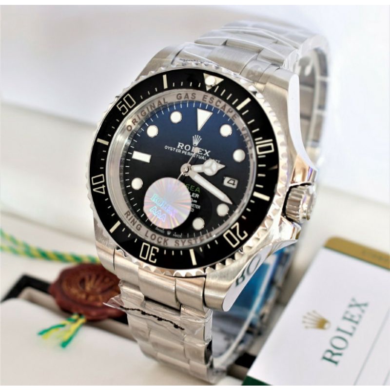 Jam Tangan Pria Merek Rolex Deepsea Keramik Automatic 44mm