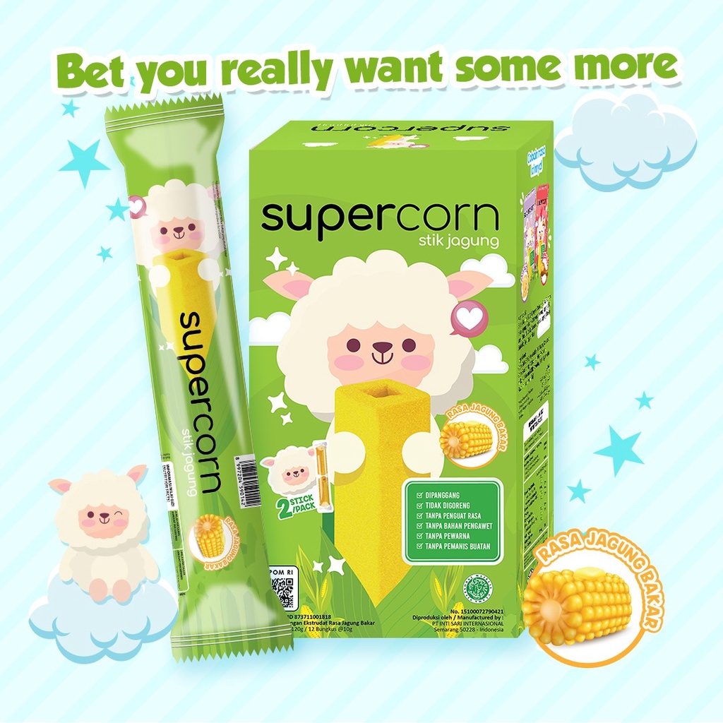 Supercorn Stick Jagung / Corn Stick Super Corn Box 120 gr