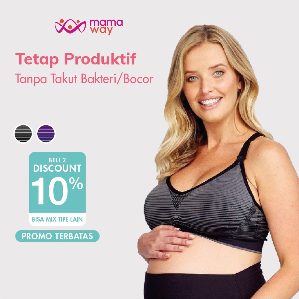 

Mamaway / ANTIBAKTERI / Tahan Lama, Mengangkat Payudara, Anti Bocor / Sports Bra Hamil & Menyusui