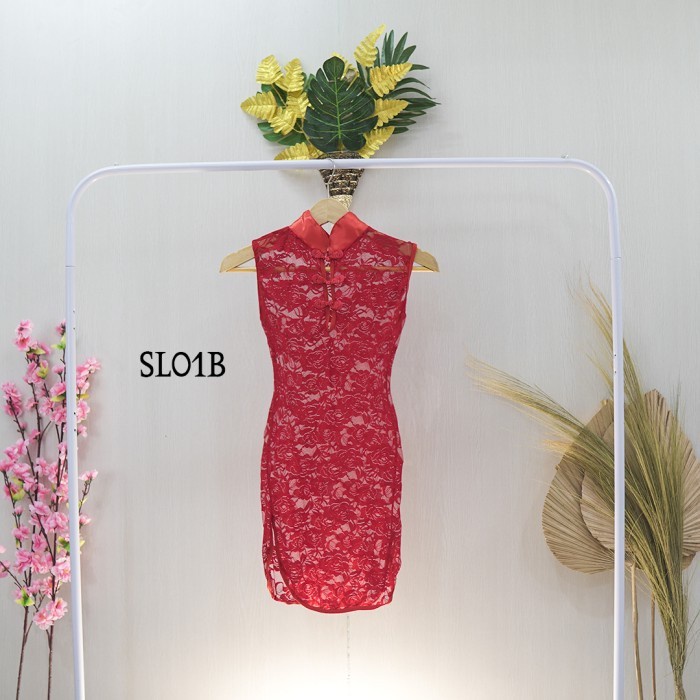 BEST DEAL SEXY LINGERIE CHONGSAM BABYDOLL DRESS SLEEPWEAR BAJU TIDUR MERAH SL01B