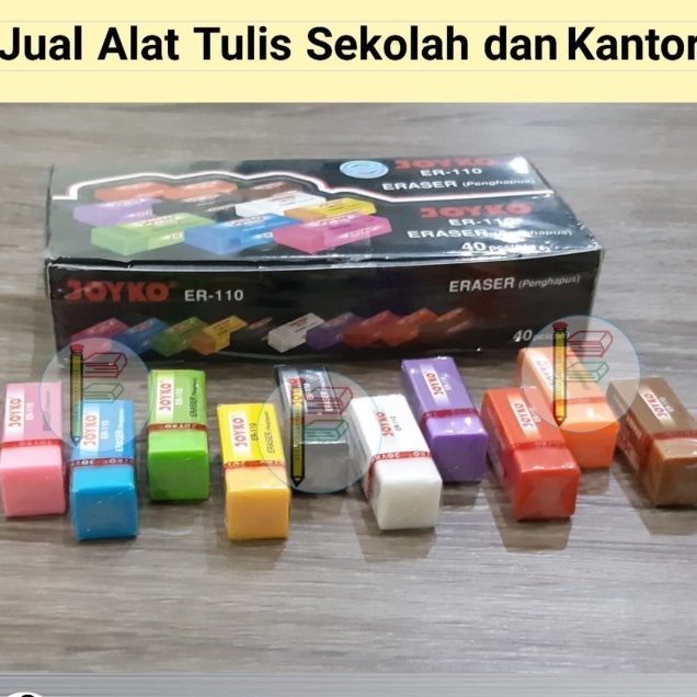 Eraser Penghapus Joyko ER-110 (10 warna) Kecil