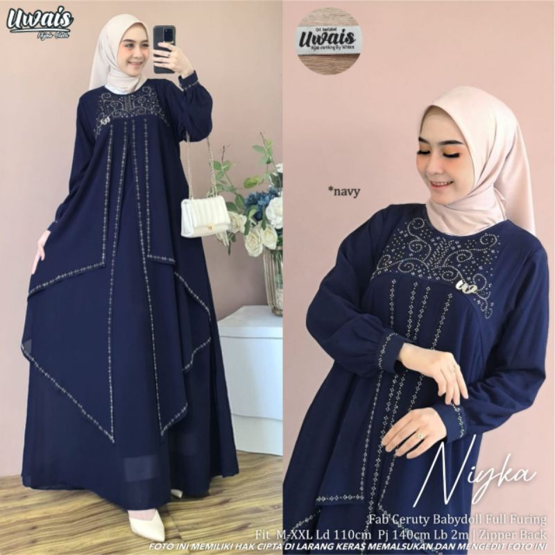 Anyaa  + Niyka gamis terbaru by uwais ori solo berlabel
