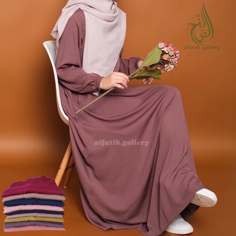 JASMINE DRESS GAMIS SYARI POLOS / GAMIS WANITA TERBARU